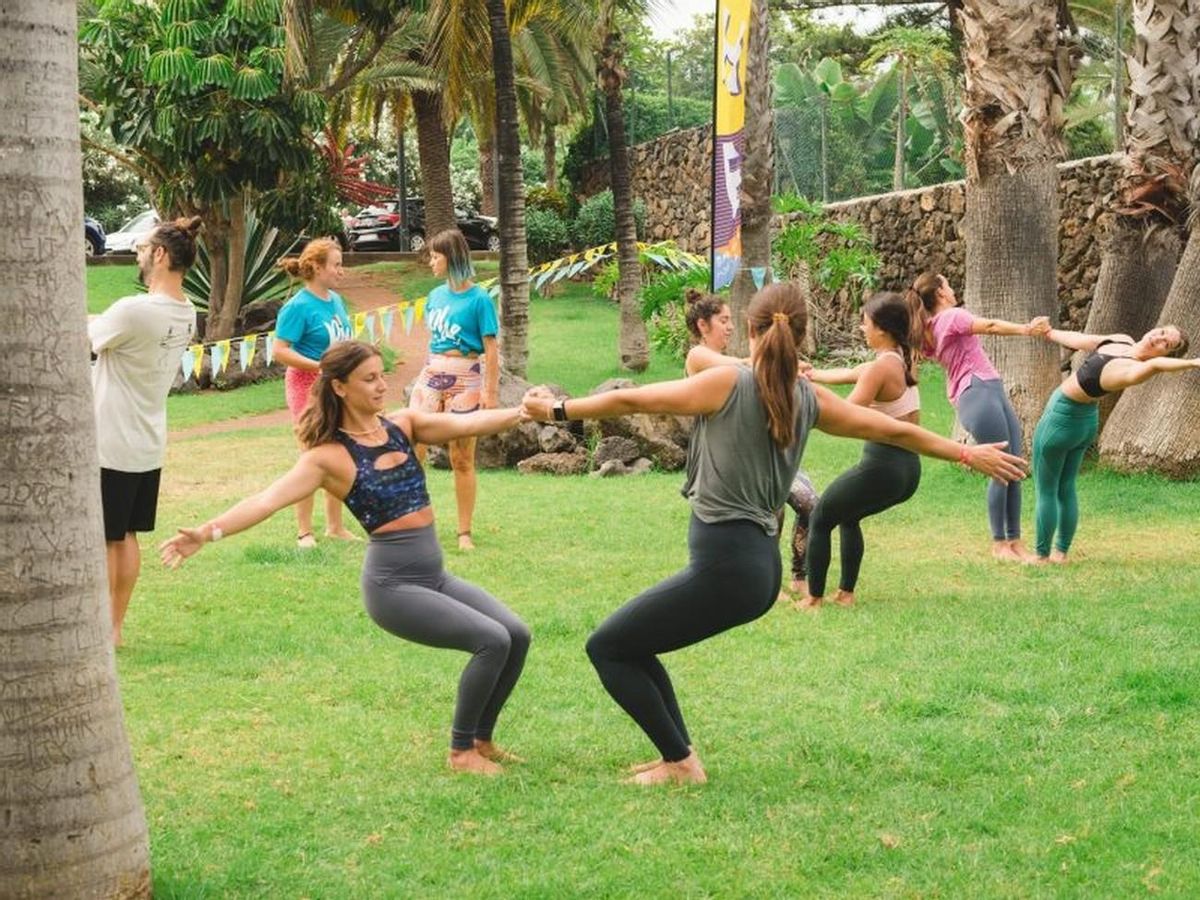 One of the Yoga workshops carried out as alternative activities of the PHE Festival.