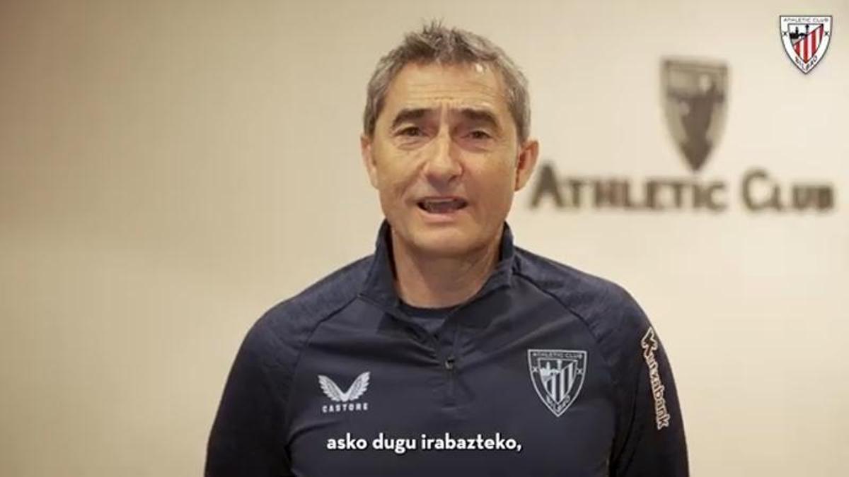 Ernesto Valverde anuncia que la temporada que viene no seguirá en el Athletic