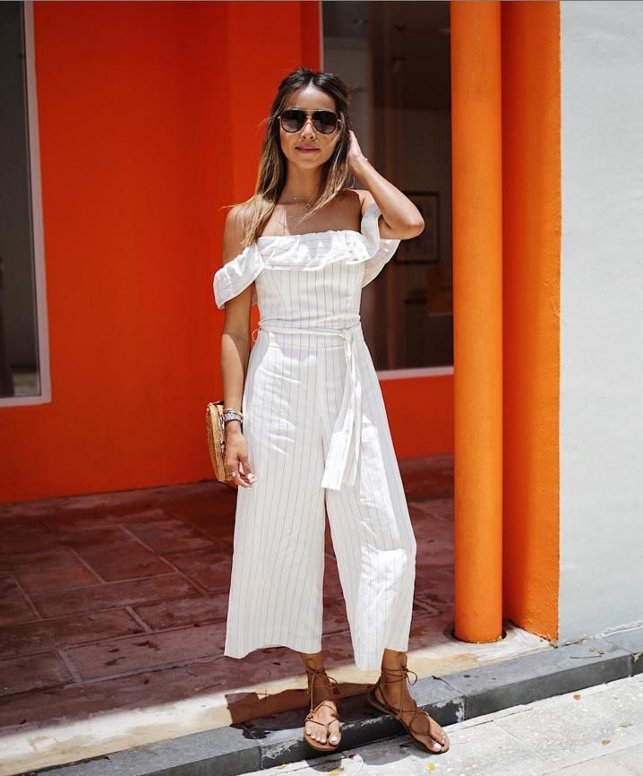 Looks blancos: mono con raya diplomática
