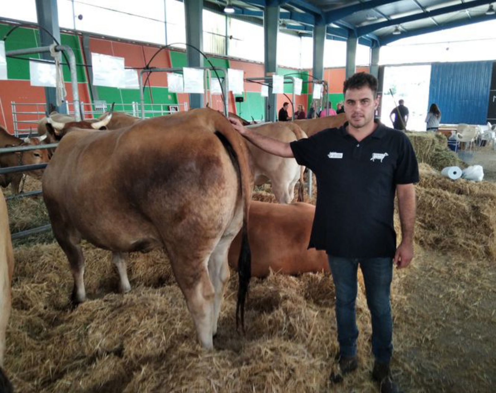 Iván Cañadas Suárez, con una de sus reses.