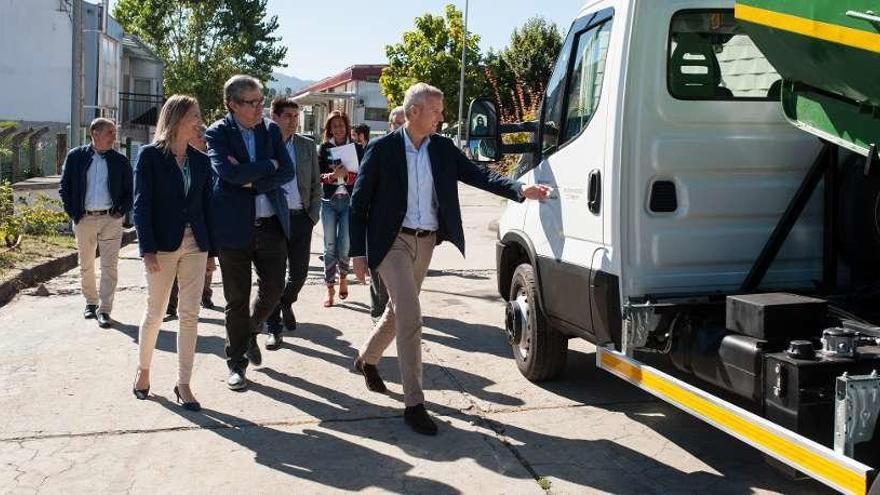 Alfonso Rueda durante su visita a la Mancomunidade do Ribeiro. // Brais Lorenzo