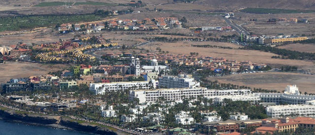 Vista aérea de la urbanización turística de Meloneras, en el municipio de San Bartolomé de Tirajana.