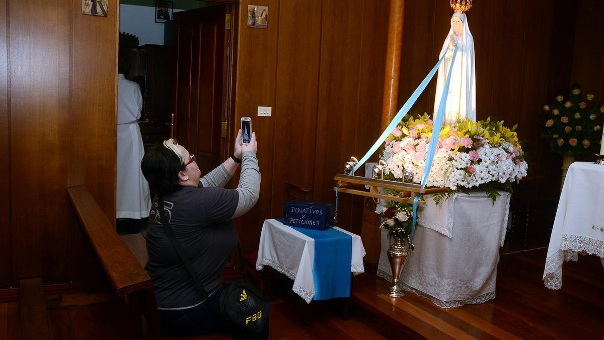 Imagen de la Virgen de Fátima en el Santuario