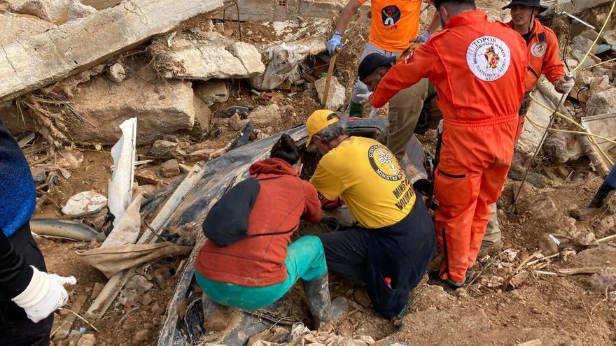 Búsqueda de desaparecidos en el barranco del Poyo