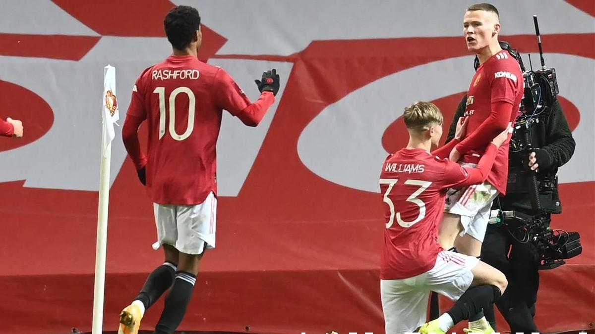 McTominay celebrando su gol al West Ham