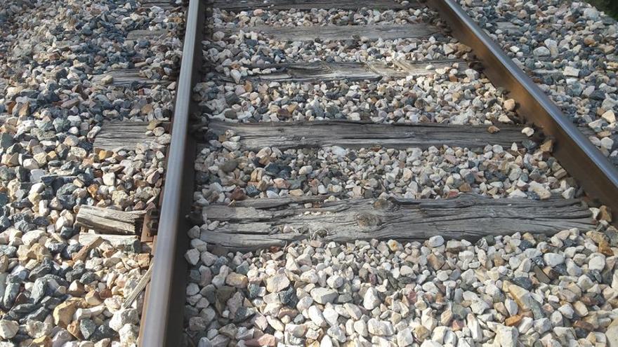 Traviesas del tren València-Cuenca-Madrid.