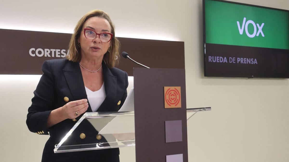 La diputada de Vox en las Cortes de Aragón, Carmen Rouco