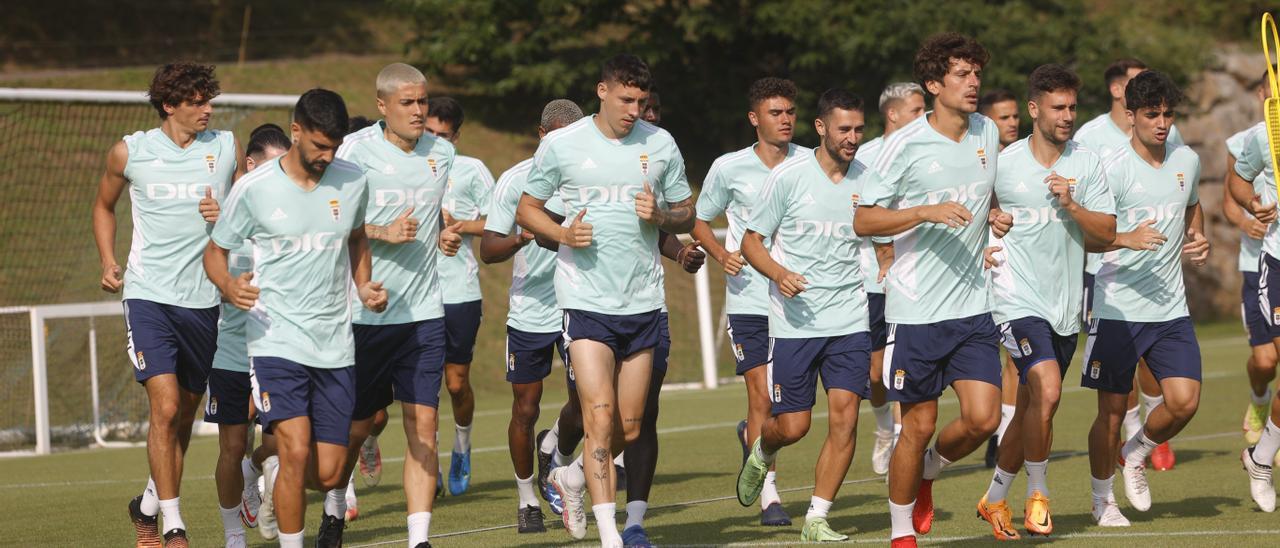 Un entrenamiento del Real Oviedo