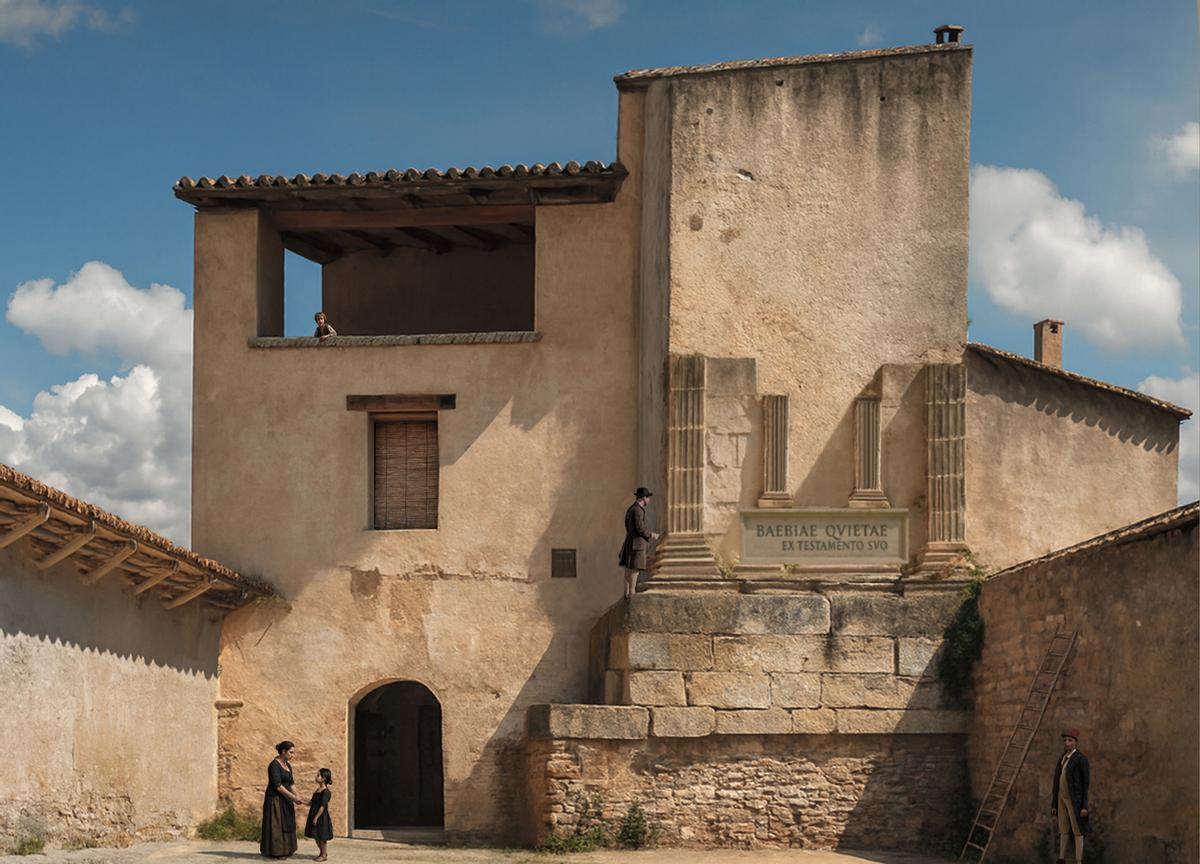 Recreación del sepulcro romano de Daimús, en el siglo II después de cristo.