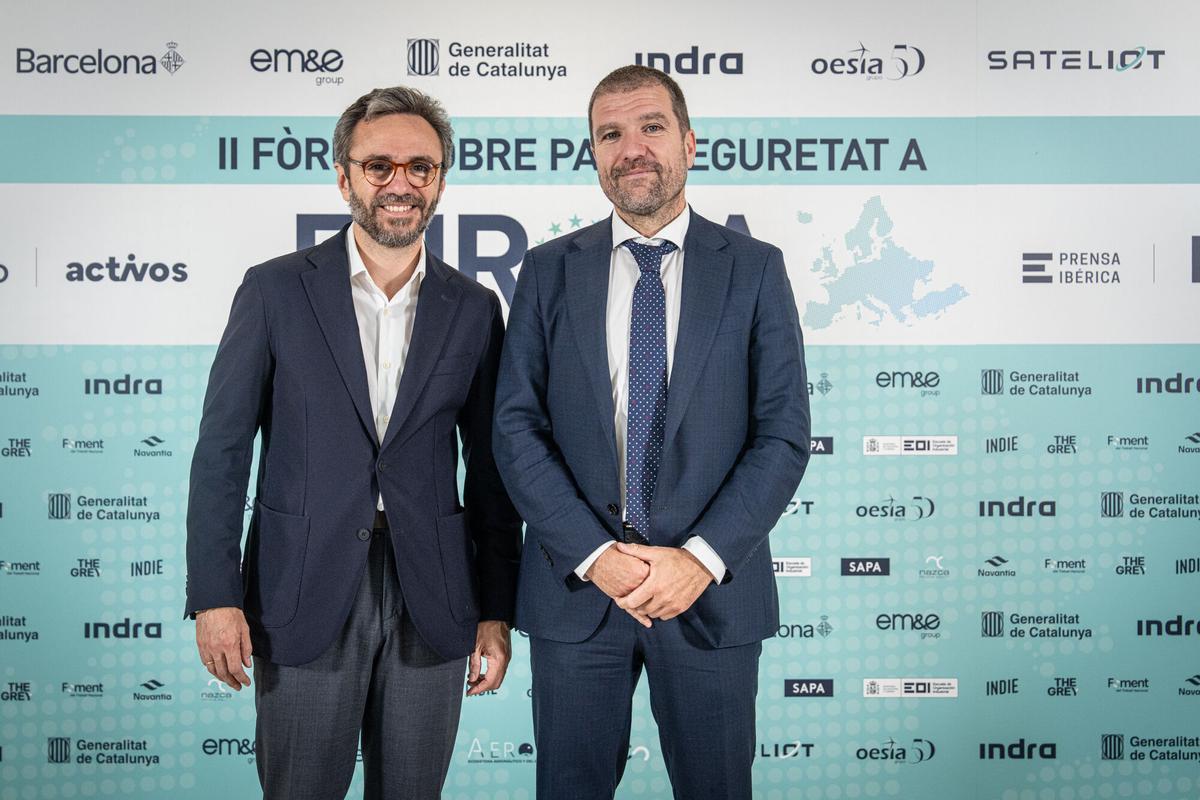 Aitor Moll, consejero delegado de Prensa Ibérica; Javier Escribano Ruiz, presidente de Escribano Mechanical & Engineering.