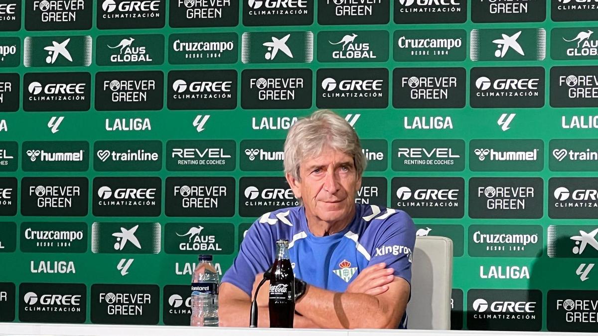 Manuel Pellegrini, en la rueda de prensa previa al Betis-Levante de fin de temporada