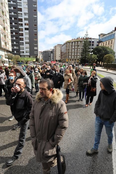 Manifestación en las calles de Gijón contra la contaminación en Asturias