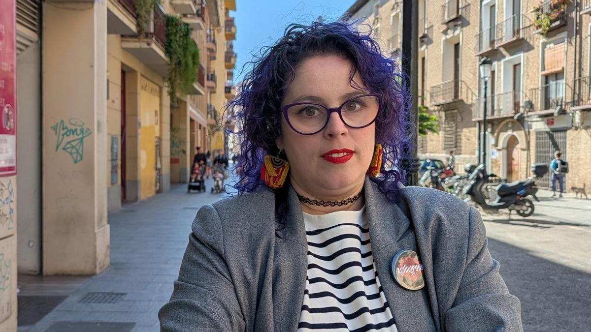 Mary Carmen Bozal, portavoz de CHA en la Comisión de Desregulación, Bienestar Social y Familia de las Cortes de Aragón.