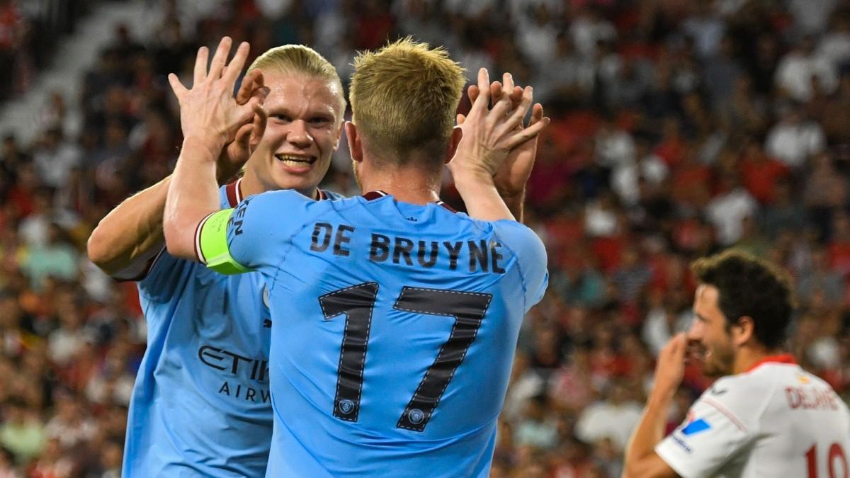 De Bruyne, con Haaland en el City