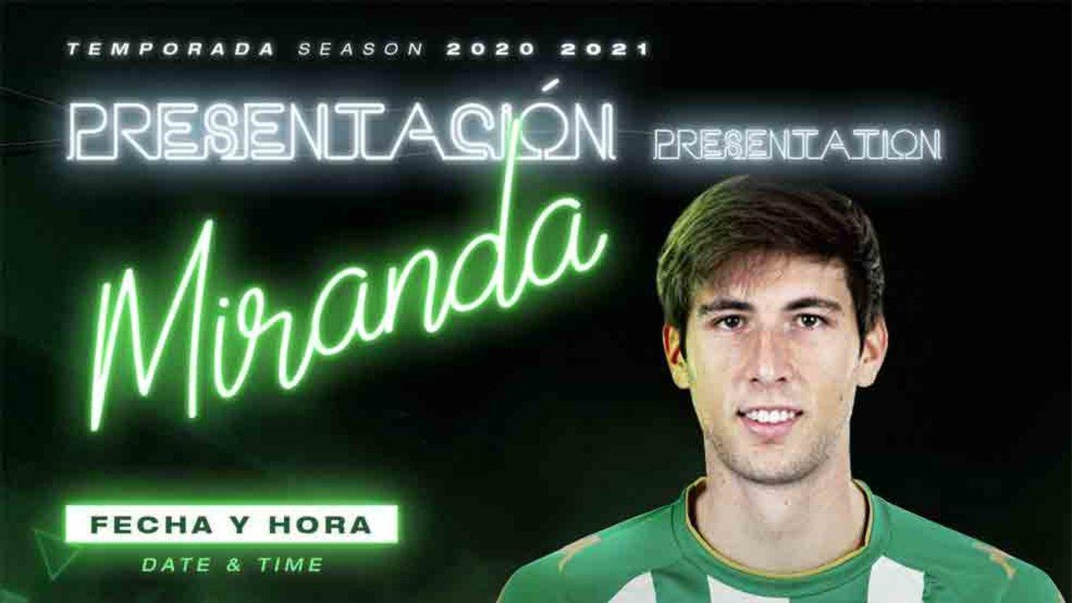 Miranda fue presentado como nuevo jugador del Betis