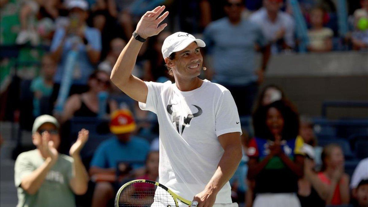Nadal preparándose para su debut