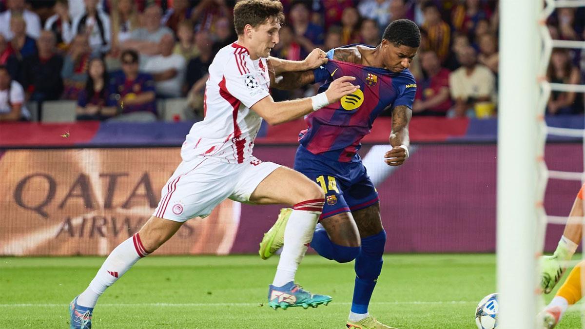 ¡La buena racha goleadora de Rashford sigue ante Olympiacos!