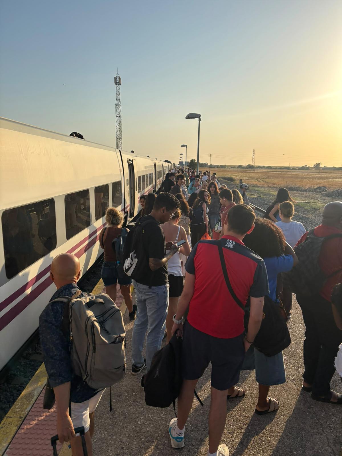 Centenares de pasajeros se vieron afectados por la incidencia en el tren Alvia que une Badajoz con Madrid.
