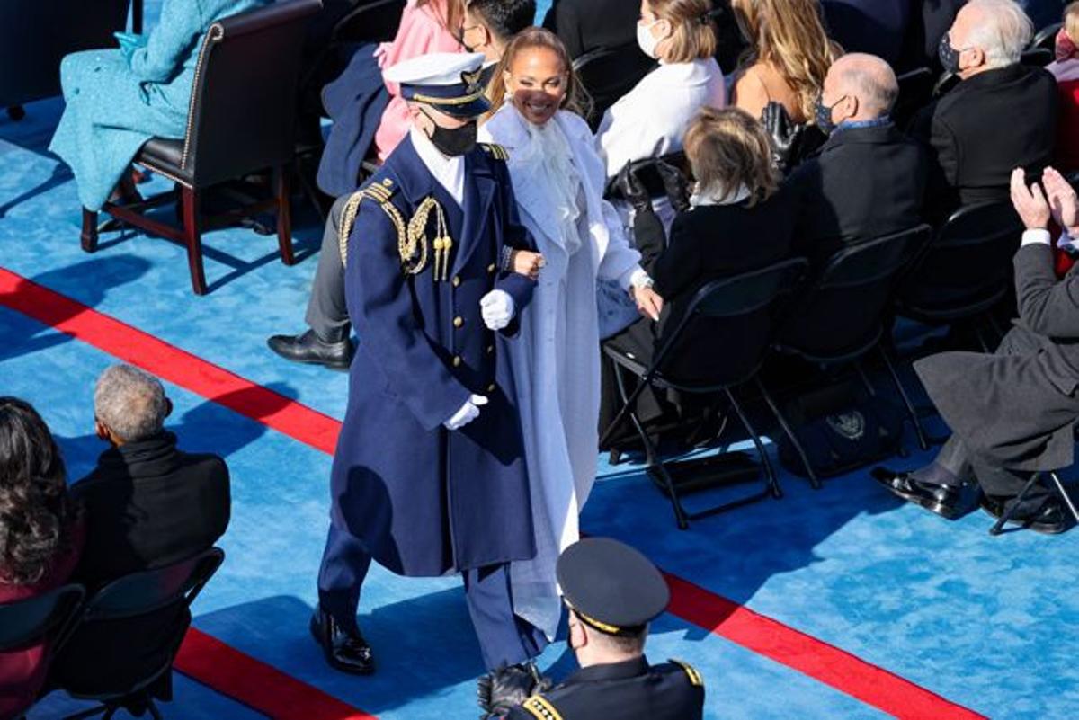 Jennifer Lopez en la toma de posesión de Joe Biden como presidente de Estados Unidos