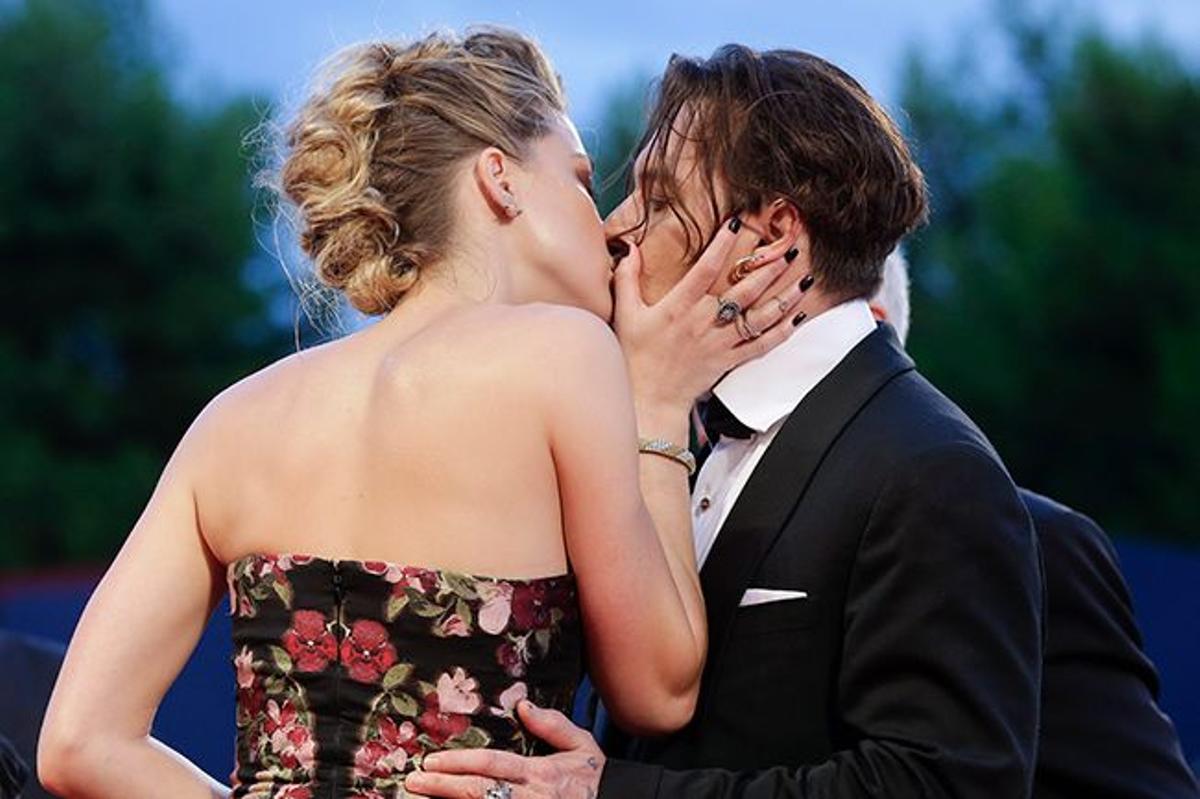 Amber Heard y Johhny Depp durante su romance