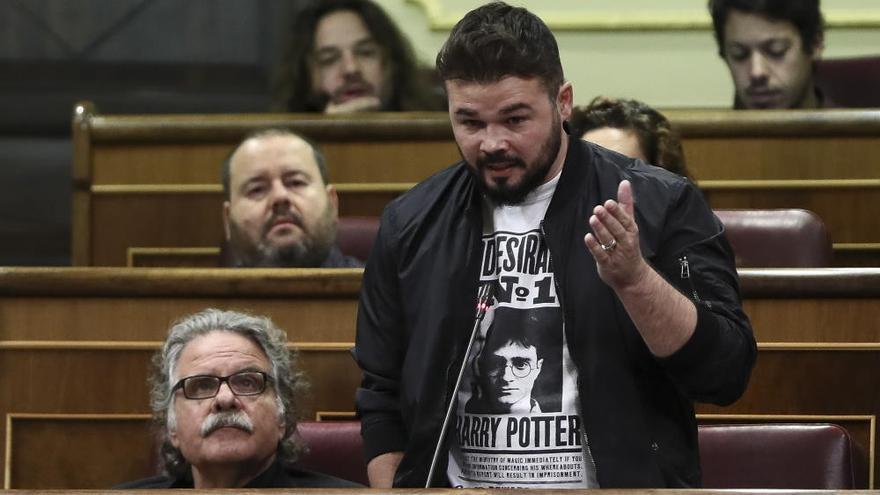 Gabriel Rufián clama por una "Galiza ceive" en el Congreso