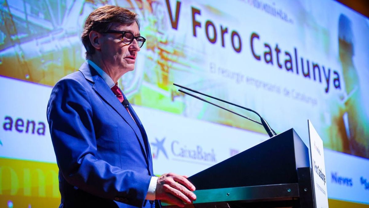El president de la Generalitat, Salvador Illa, en un acto este lunes