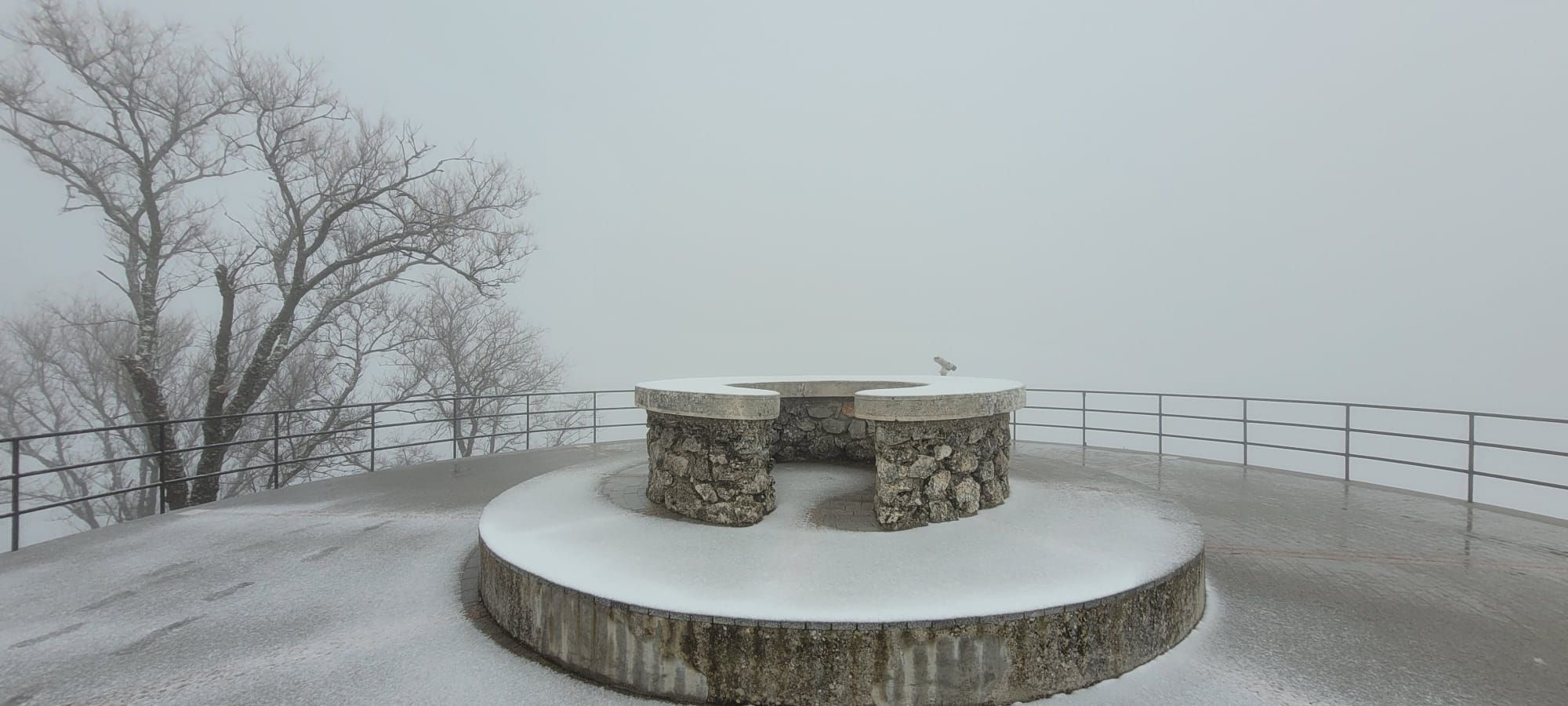 Nieve en el Santuario de la Virgen de la Sierra de Cabra