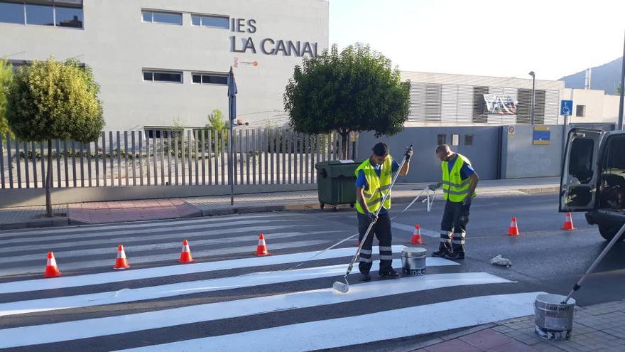 Los trabajos junto al instituto La Canal