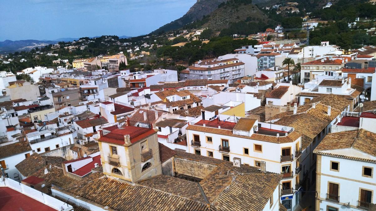 Imagen de Xàbia tomada desde lo alto de la iglesia de Sant Bertomeu