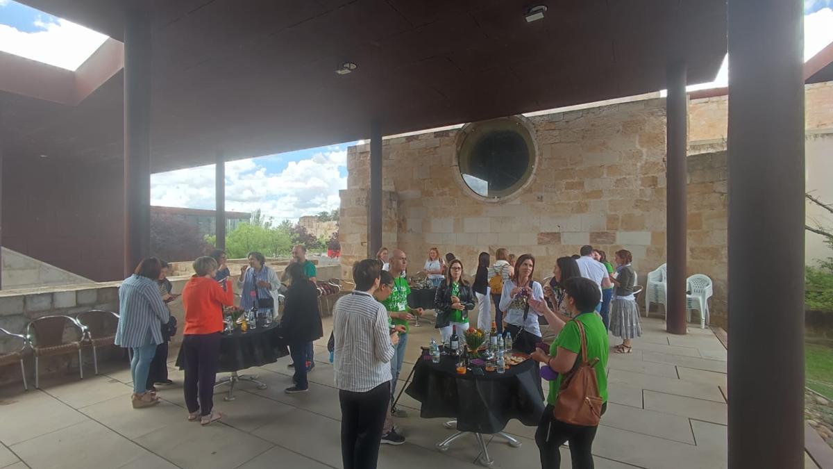 Un momento de descanso en la reunión anual de la Confapacal, celebrada en Zamora.