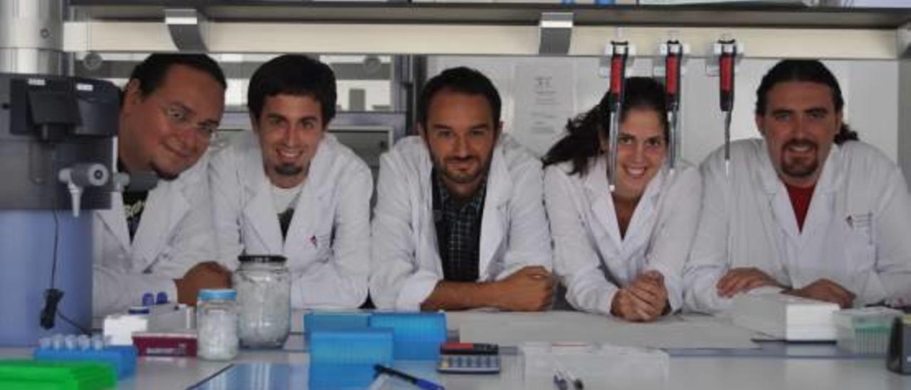 Alejandro Mira, en el centro de la imagen, junto al equipo de investigación de Fisabio.