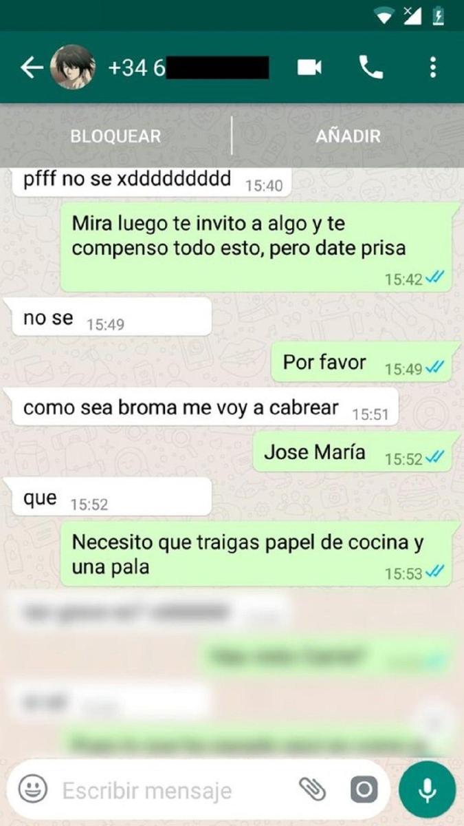 Blanca necesita papel y una pala