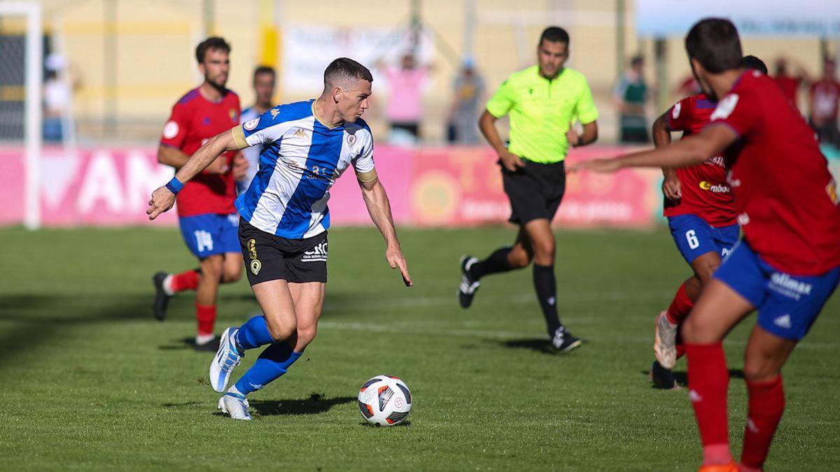 Harper, durante el partido del Hércules