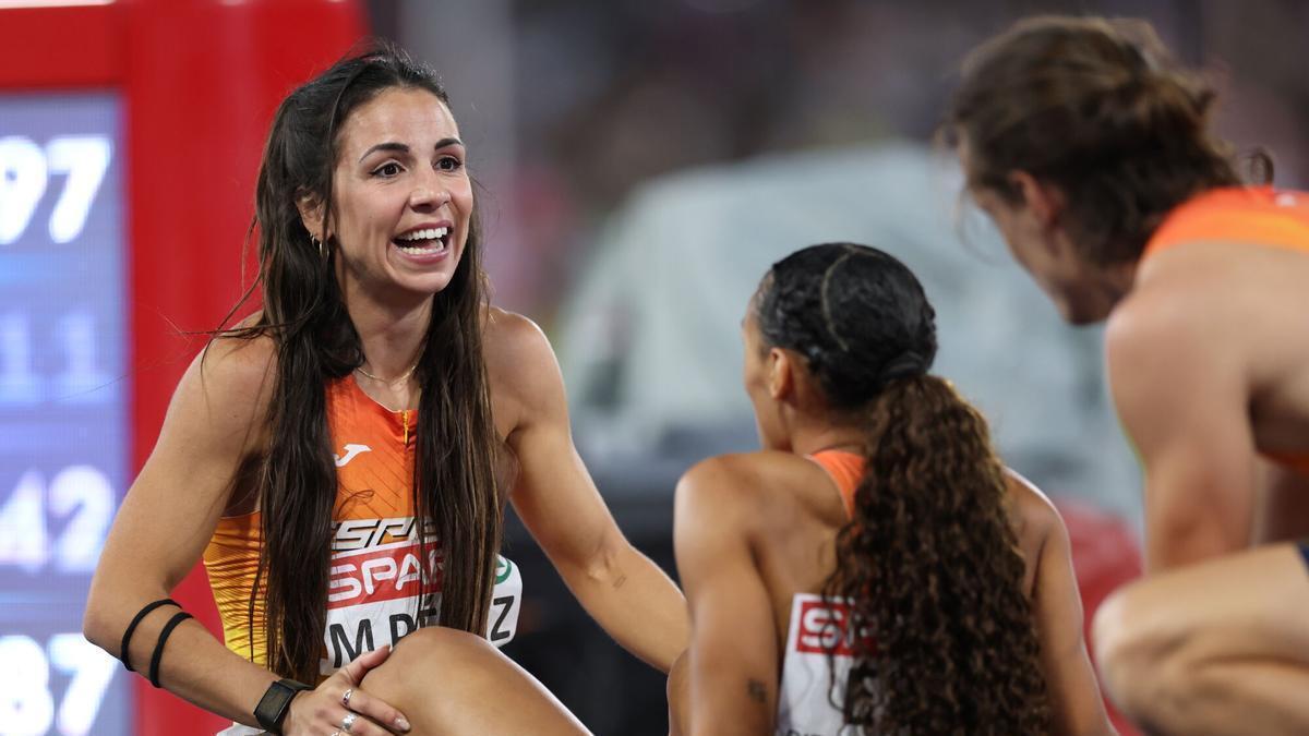 España tras ganar el bronce del 4x100 relevo mixto