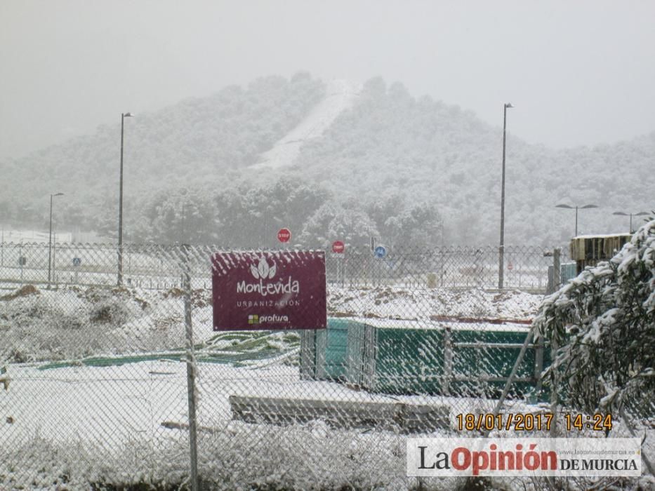 La nieve tiñe de blanco Murcia