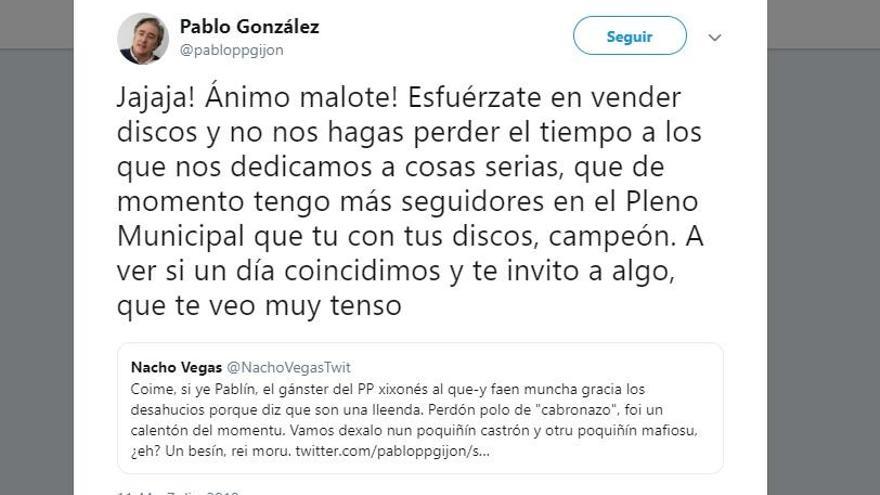 El popular Pablo González discute con Nacho Vegas.