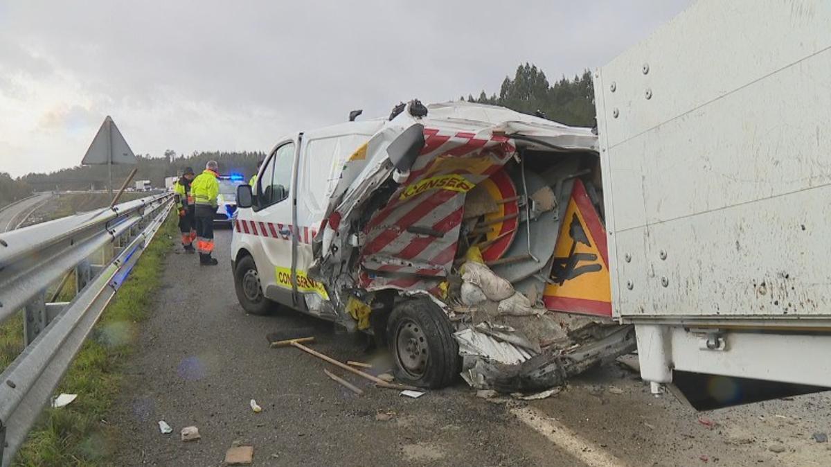 Accidente mortal en la A-8 a su paso por Guitiriz (Lugo).