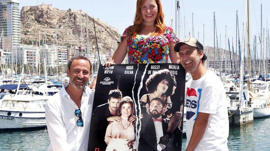 Dylan Moreno, Natalia Roig e Ignacio Nacho, durante la promoción del filme.