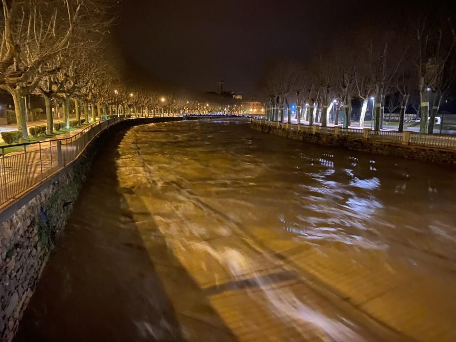 Els efectes del temporal Glòria amb el creixement del riu Daró