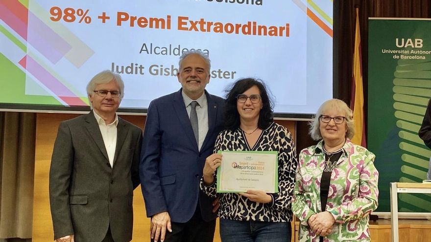 L&#039;Ajuntament de Solsona revalida el Segell Infoparticipa  a la transparència informativa i rep el Premi  Extraordinari