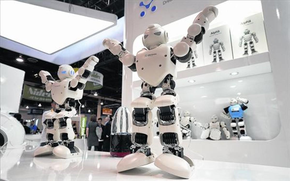 Exhibición de robots en la feria de tecnología Consumer Electronics Show (CES) de Las Vegas, el pasado 5 de enero. Exhibición de robots en la feria de tecnología Consumer Electronics Show (CES) de Las Vegas, el pasado 5 de enero.