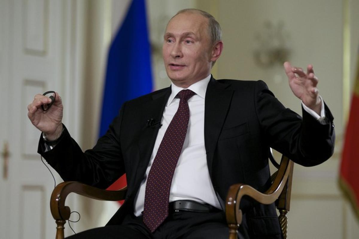 Vladímir Putin, durant l’entrevista concedida a l’agència AP, dimarts a Moscou. Vladímir Putin, durant l’entrevista concedida a l’agència AP, dimarts a Moscou.