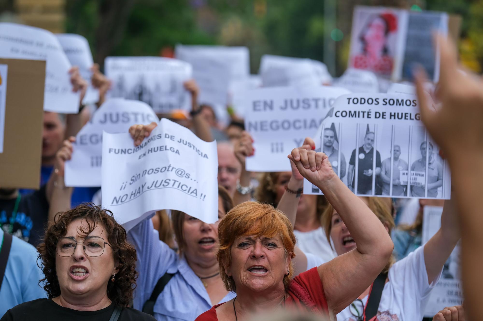 Manifestación del personal de justicia en Málaga, 9 de junio 2023