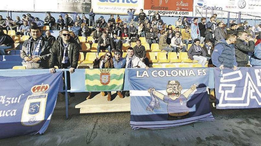 Aficionados del Oviedo en Santo Domingo, la pasada temporada.