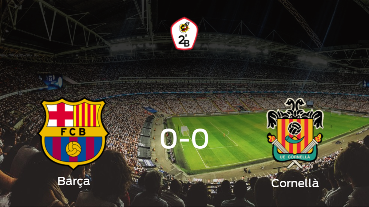 El Barcelona B y el Cornellà se reparten los puntos en un partido sin goles (0-0)