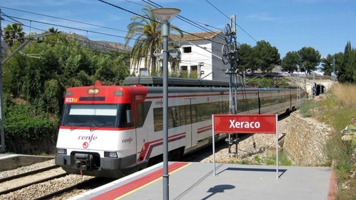 Estación de tren de Xeraco, en una imagen de archivo.