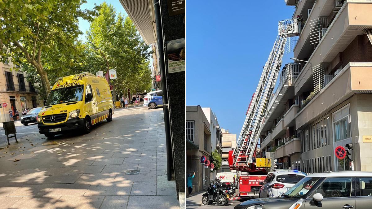 Los Bombers y una ambulancia entraron en el domicilio a las cinco de la tarde pero no encontraron nada.