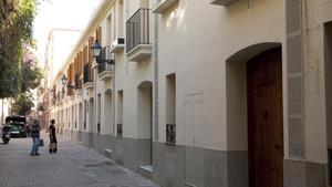 La calle Canet del núclea antiguo de Sarrià.