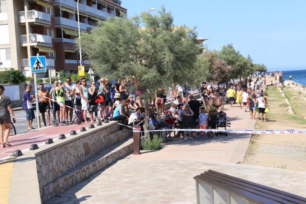 Ofegament d'un pare i un fill a la platja de Riells de l'Escala