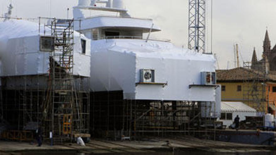 Las instalaciones de Astilleros de Mallorca, en el muelle viejo de Palma.